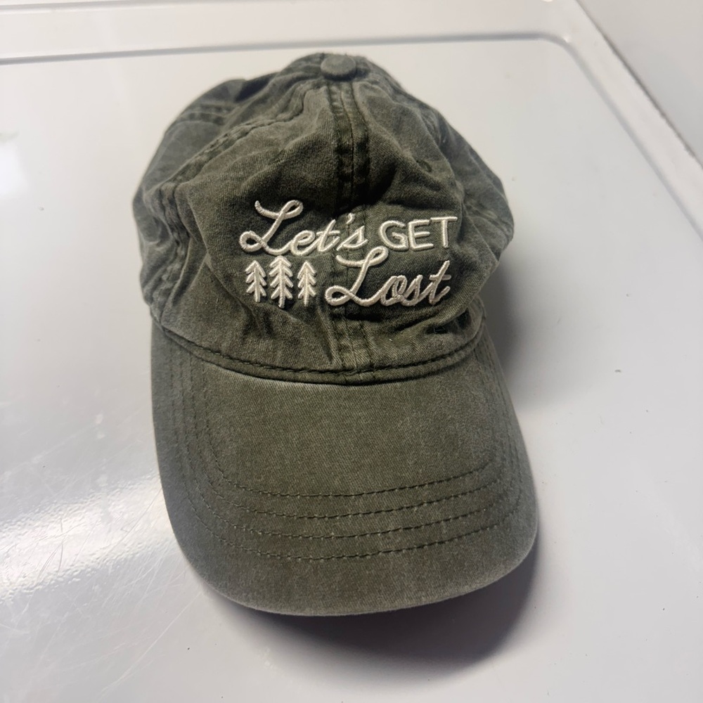Chic Nation Olive Green Cap Lets get lost